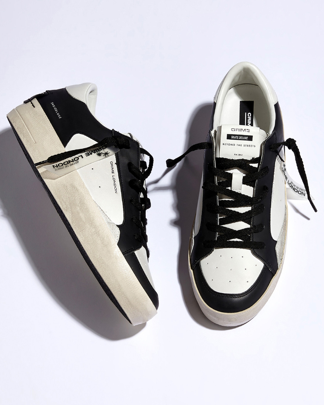 CRIME LONDON: SK8 DELUXE BLACK-WHITE