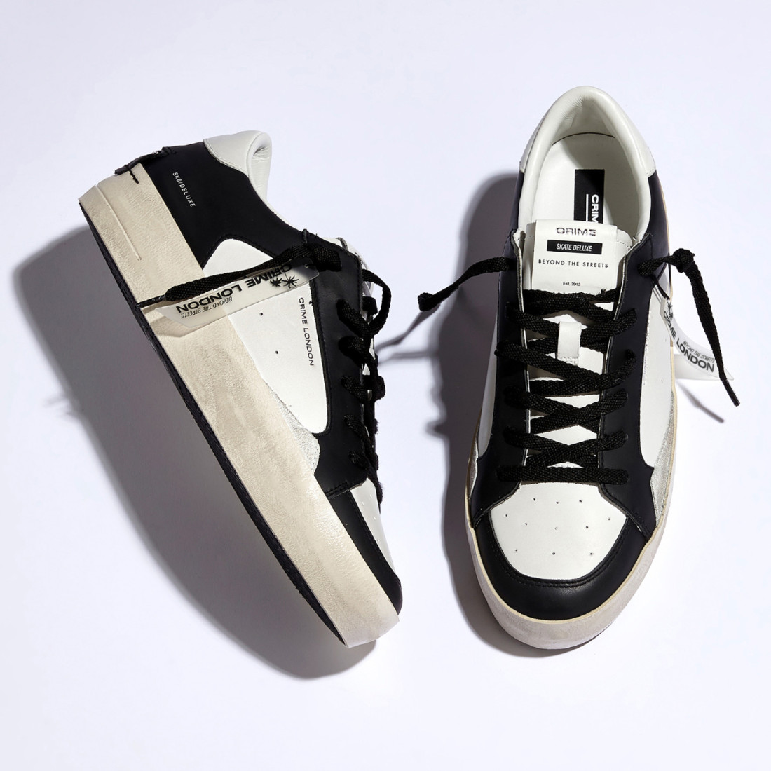 CRIME LONDON: SK8 DELUXE BLACK WHITE