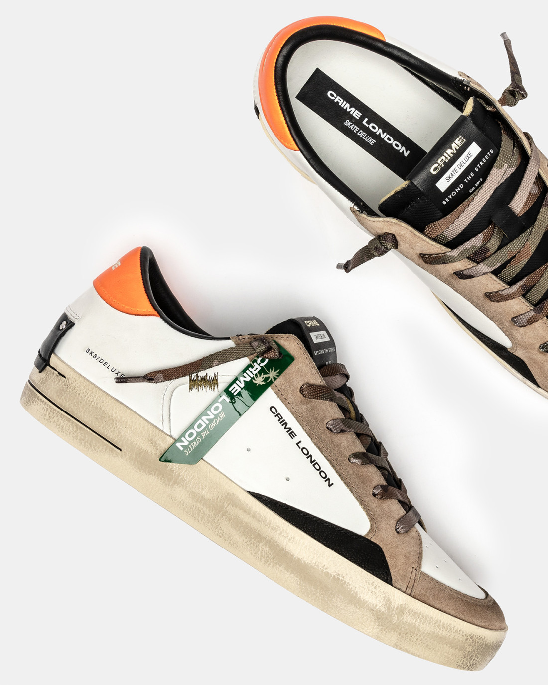 CRIME LONDON: SK8 DELUXE BURNT CAMO