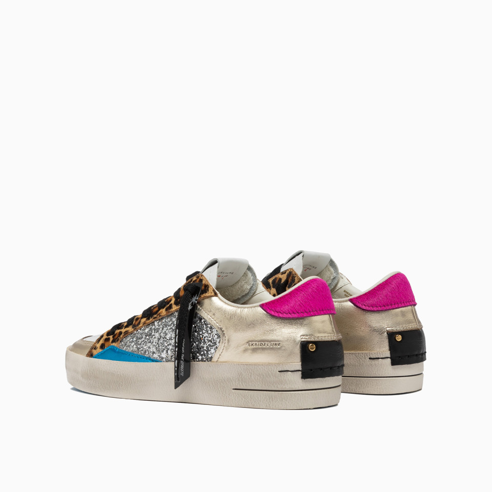 CRIME LONDON: SK8 DELUXE LEOPARD SHINE