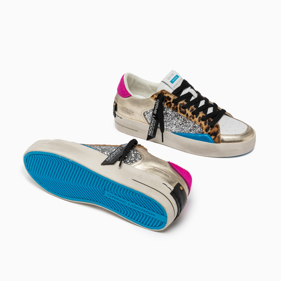 CRIME LONDON: SK8 DELUXE LEOPARD SHINE