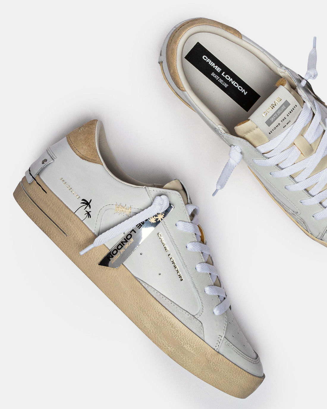 CRIME LONDON: SK8 DELUXE LIGHT IVORY