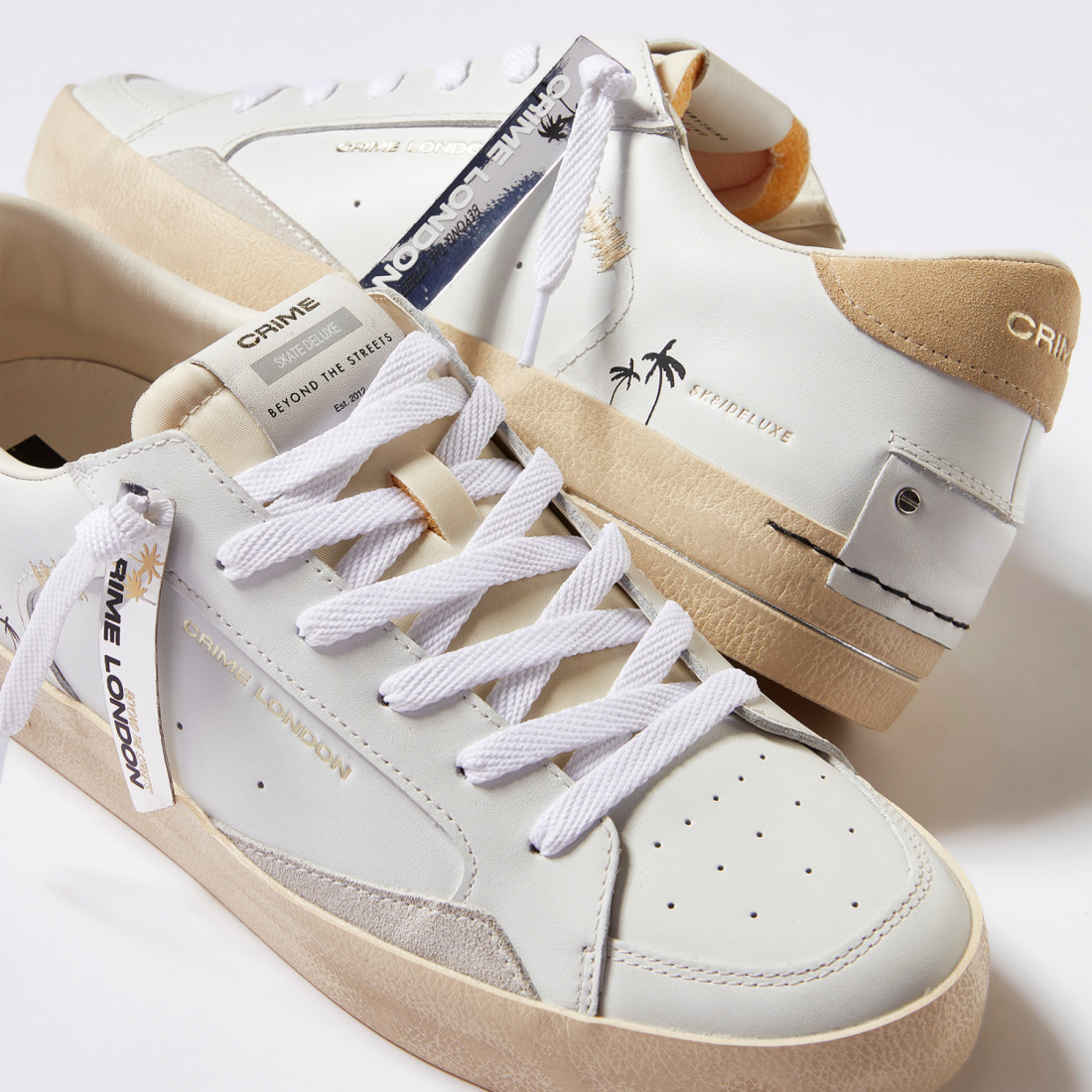 CRIME LONDON: SK8 DELUXE LIGHT IVORY