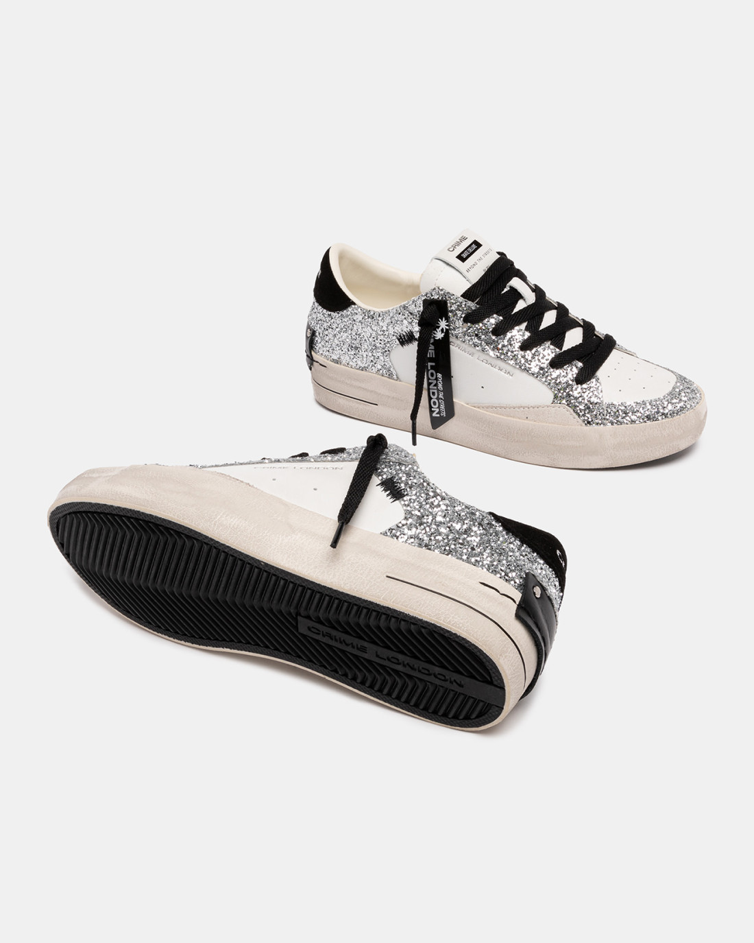 CRIME LONDON: SK8 DELUXE METALLIC SILVER