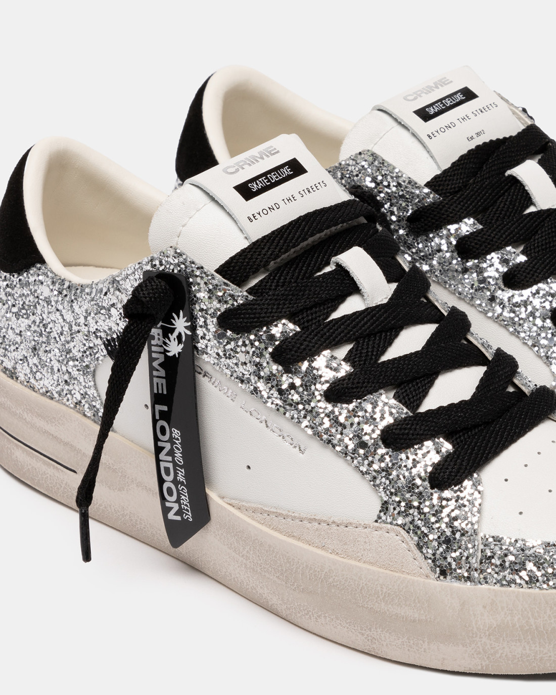 CRIME LONDON: SK8 DELUXE METALLIC SILVER