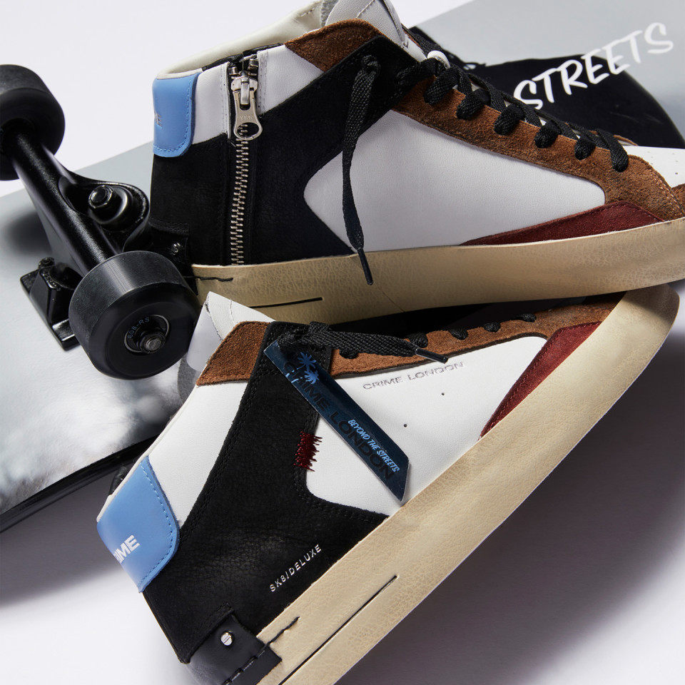 CRIME LONDON: SK8 DELUXE MID BURNT SIENNA