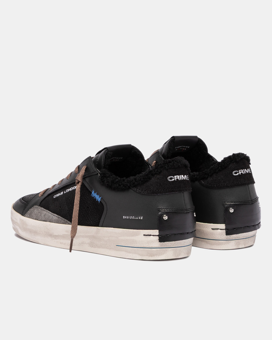 CRIME LONDON: SK8 DELUXE MIDNIGHT BLACK FUZZ