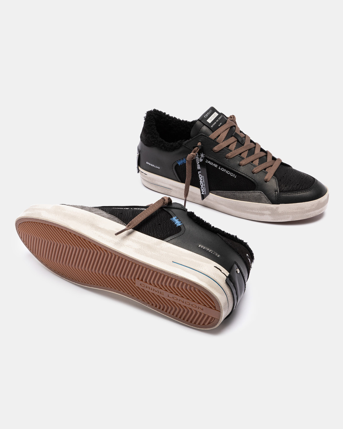 CRIME LONDON: SK8 DELUXE MIDNIGHT BLACK FUZZ