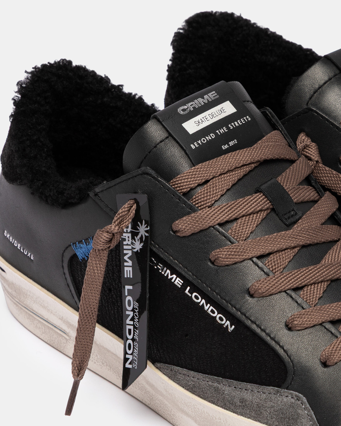 CRIME LONDON: SK8 DELUXE MIDNIGHT BLACK FUZZ
