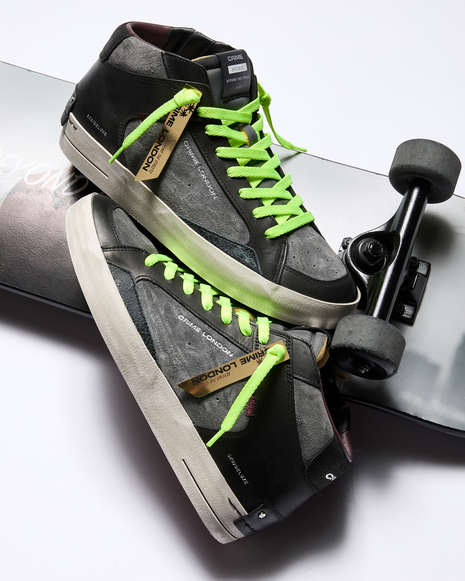 Sk8 Deluxe Midnight Black Fuzz | Crime London