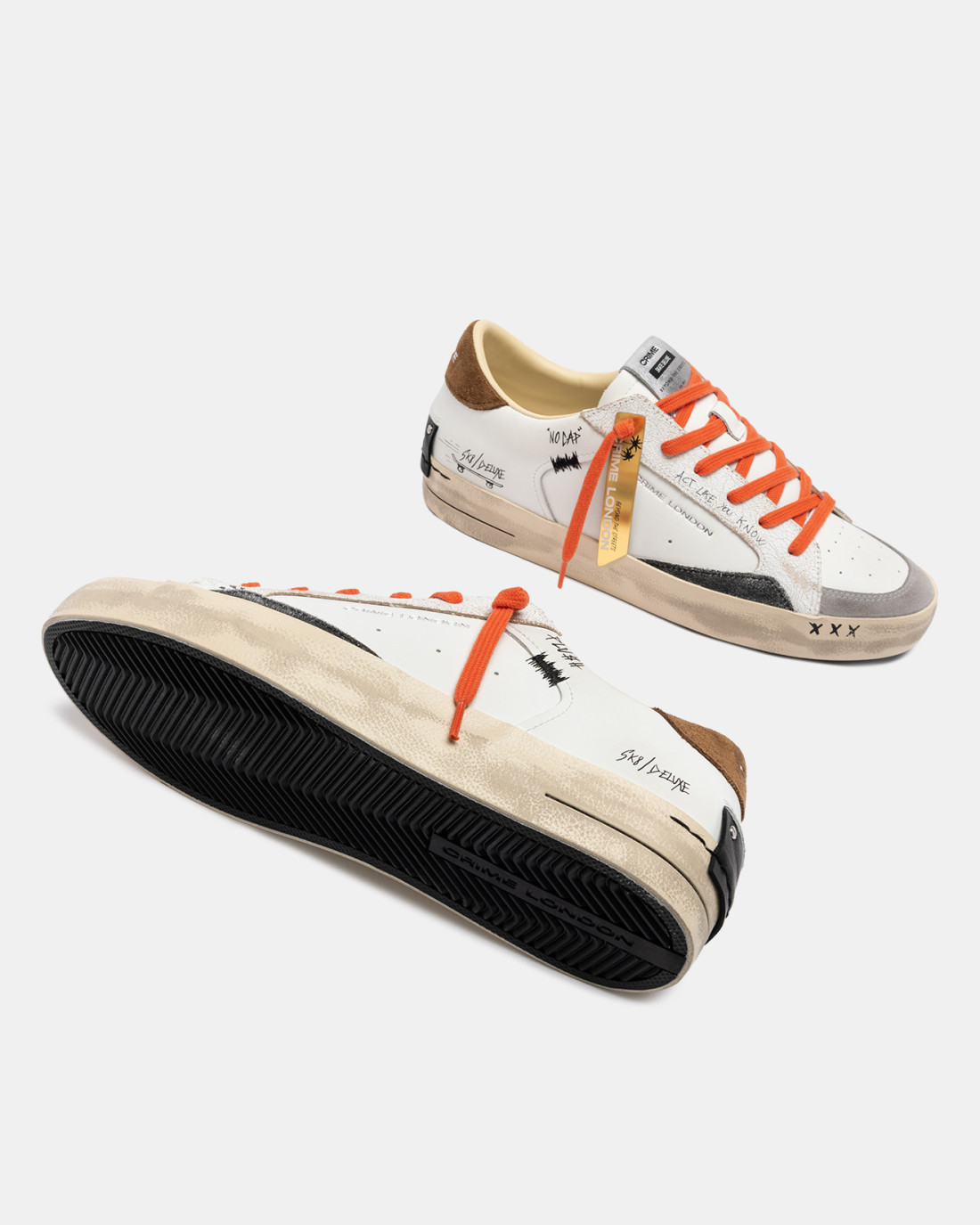 CRIME LONDON: SK8 DELUXE ORANGE FLAME