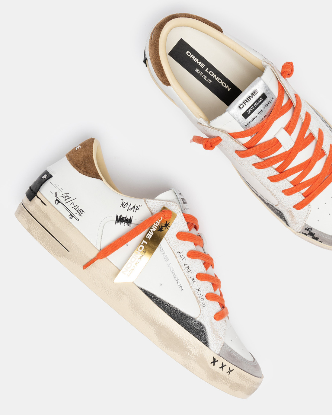 CRIME LONDON: SK8 DELUXE ORANGE FLAME