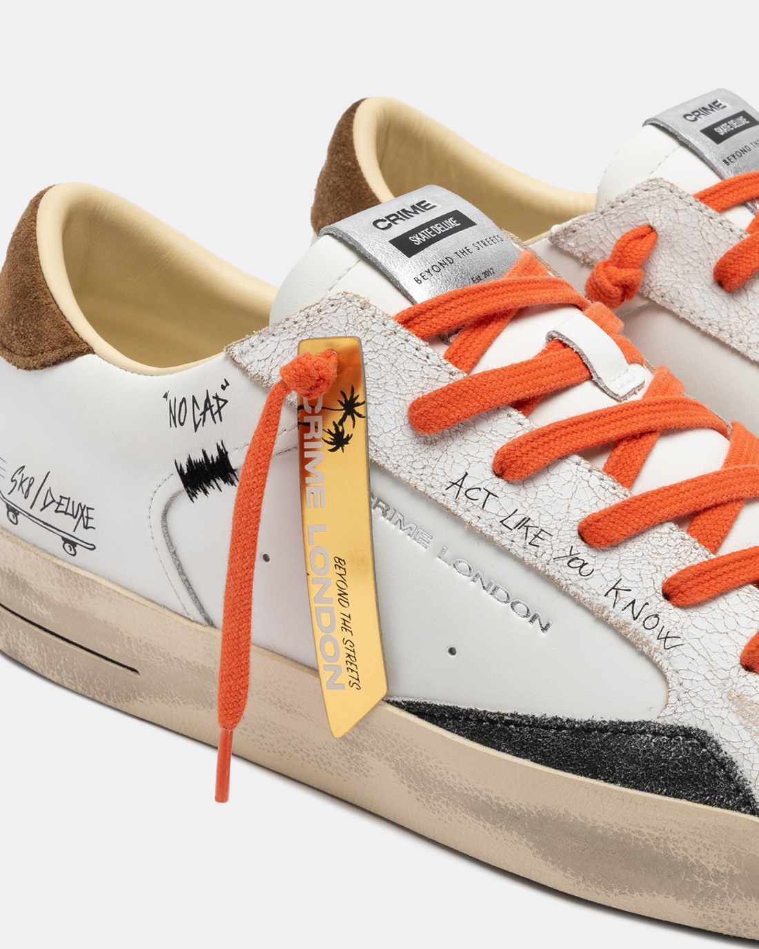CRIME LONDON: SK8 DELUXE ORANGE FLAME