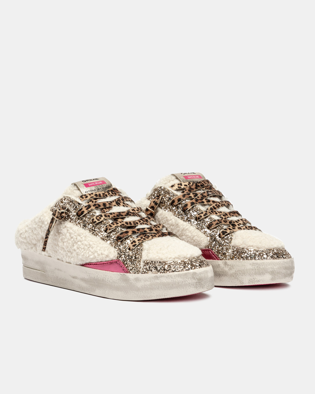 CRIME LONDON: SK8 DELUXE SABOT COTTON CANDY