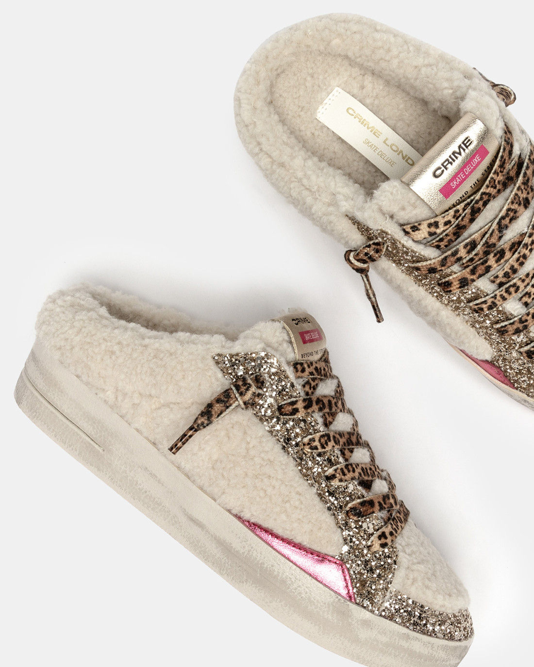 CRIME LONDON: SK8 DELUXE SABOT COTTON CANDY