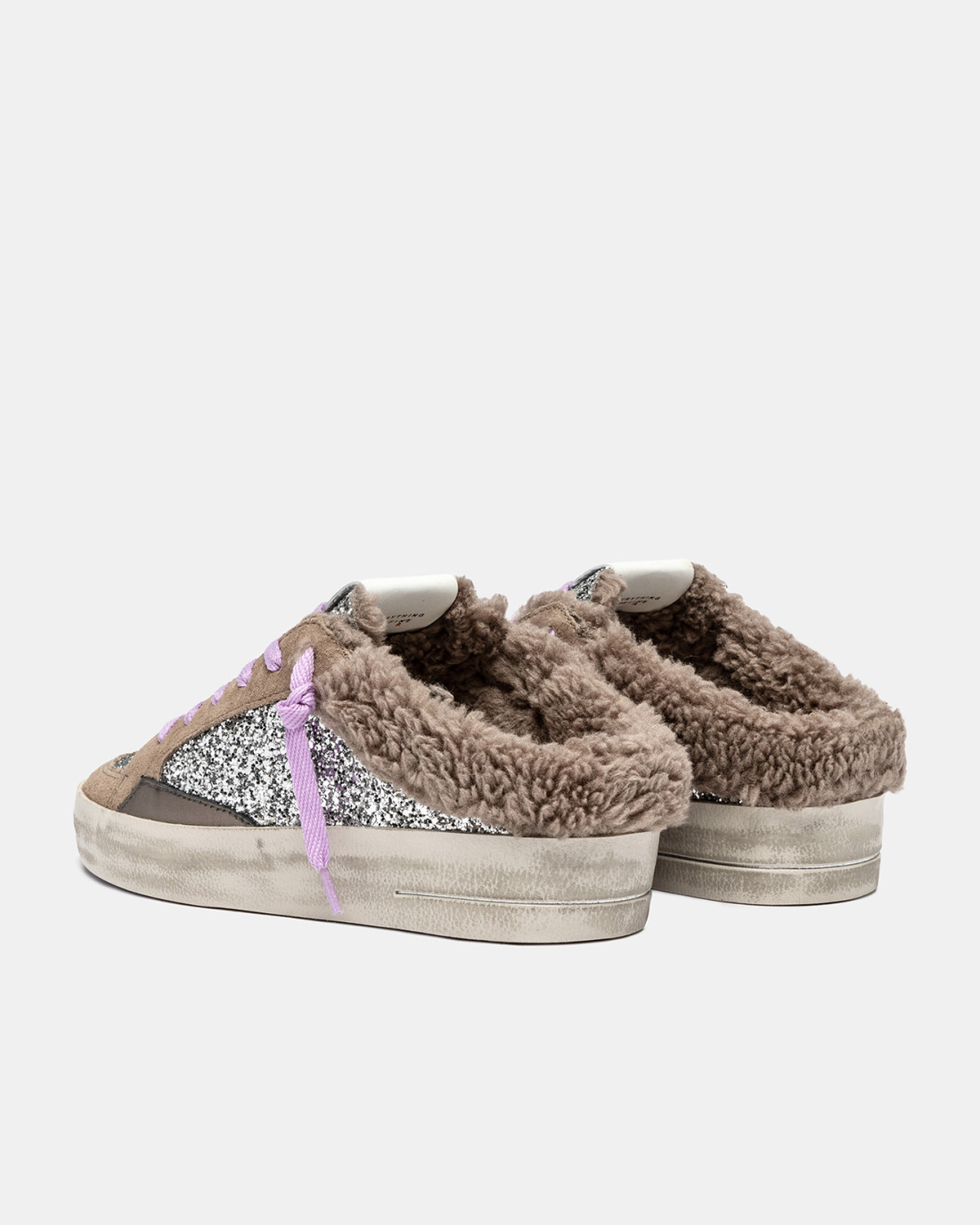 CRIME LONDON: SK8 DELUXE SABOT LAVANDER FLUFF