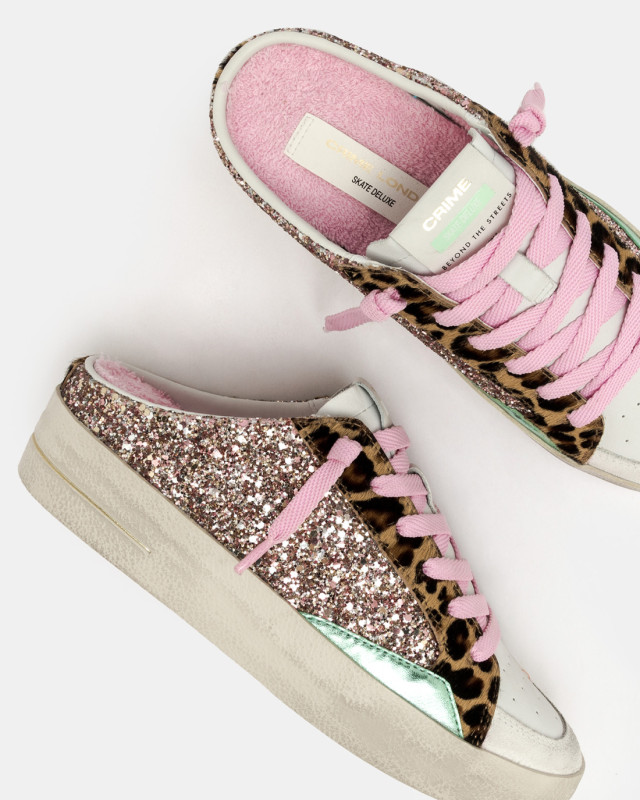 SK8 DELUXE SABOT PINK GLITTER