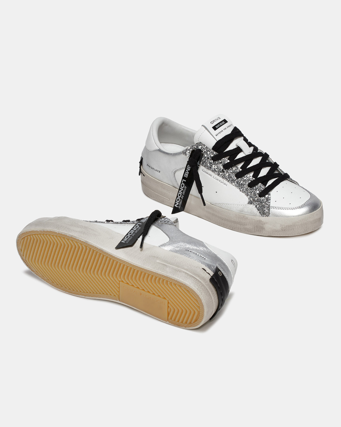 CRIME LONDON: SK8 DELUXE SILVER GLAM