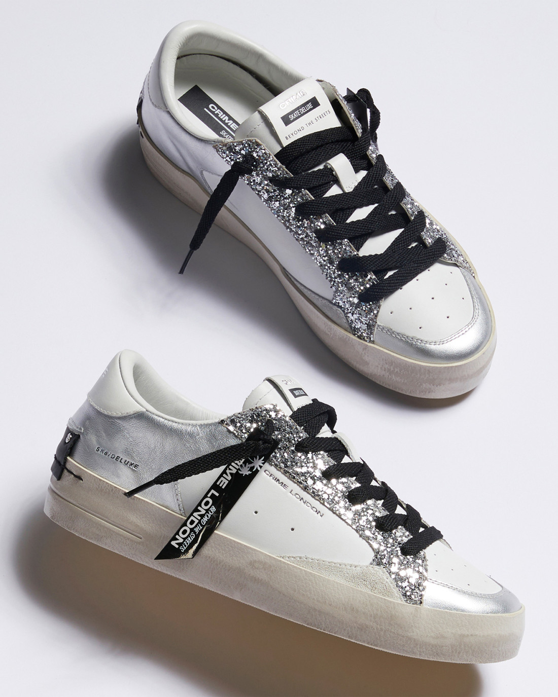 CRIME LONDON: SK8 DELUXE SILVER GLAM