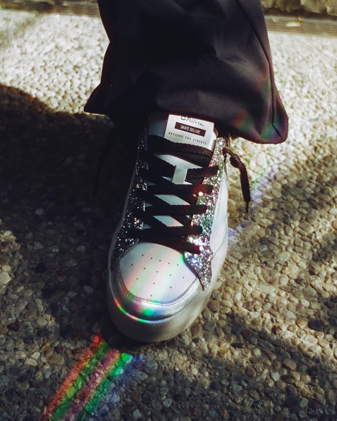 CRIME LONDON: SK8 DELUXE SILVER GLAM