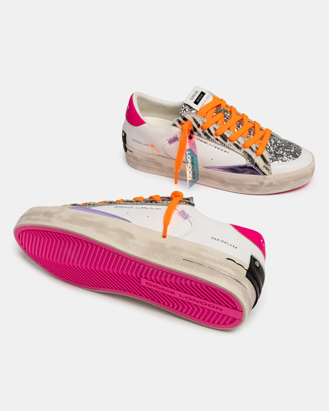 CRIME LONDON: SK8 DELUXE TROPICAL ZEBRA