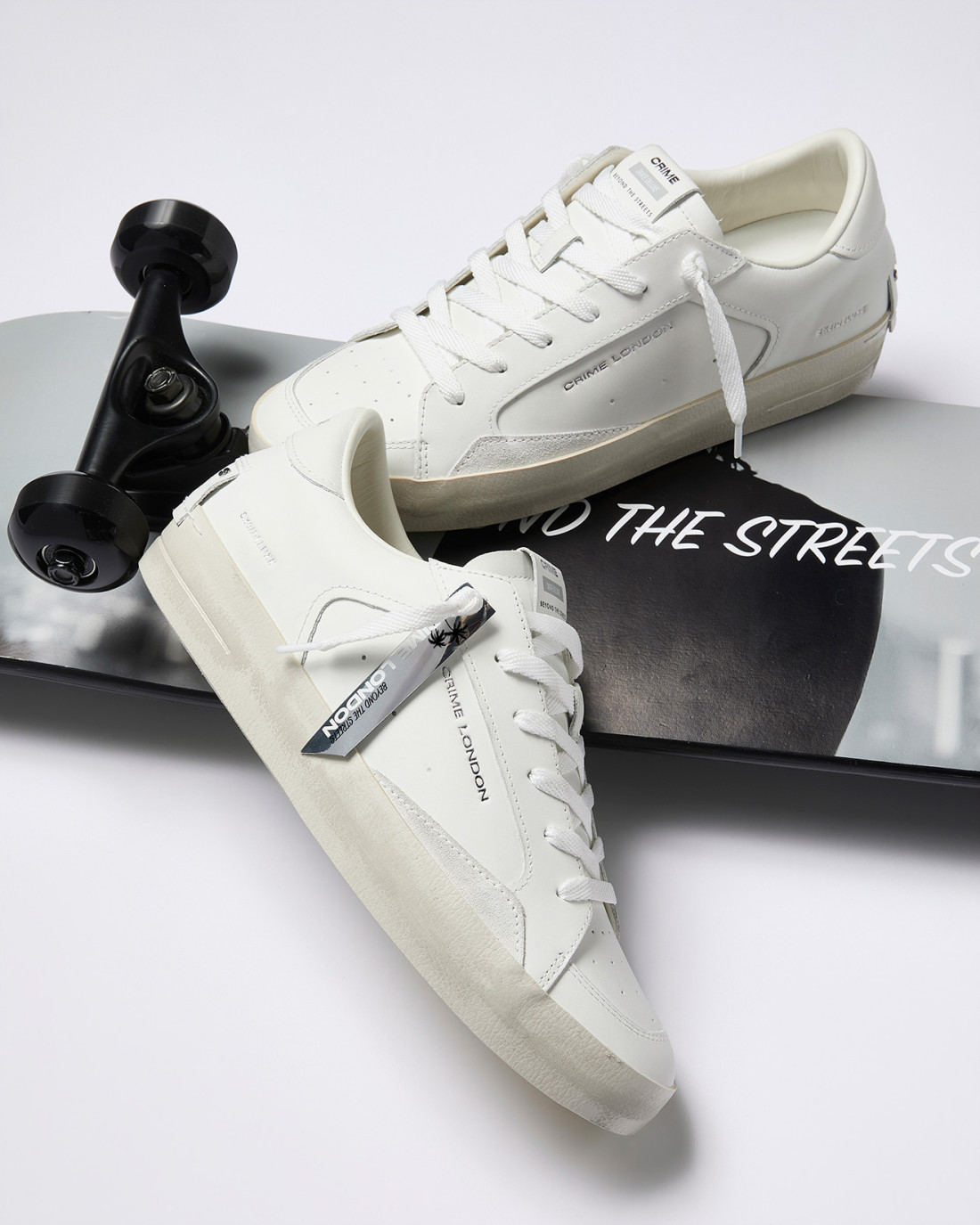 CRIME LONDON: SK8 DELUXE VANILLA WHITE