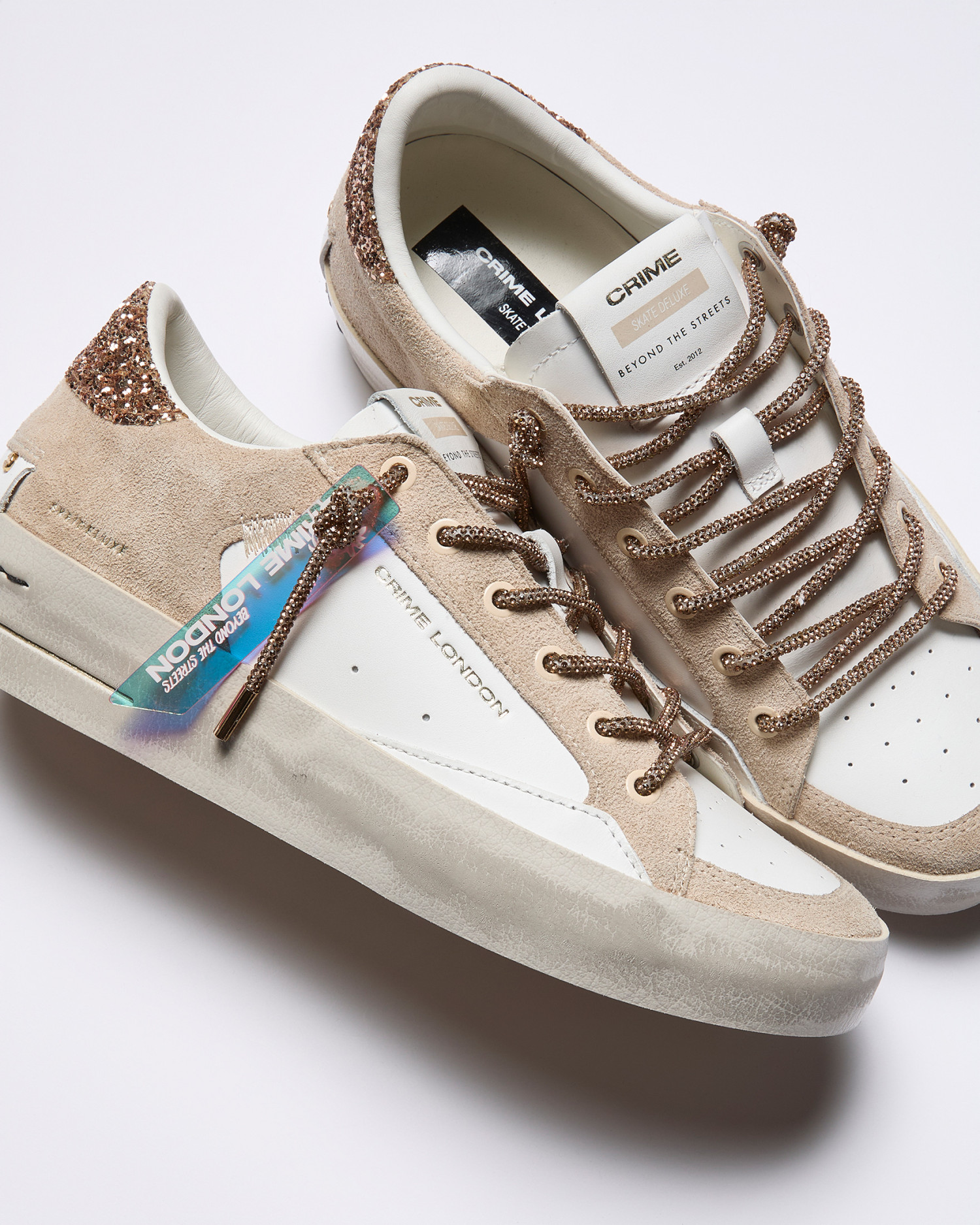 Sk8 Deluxe Wedge Champagne Dust | Crime London