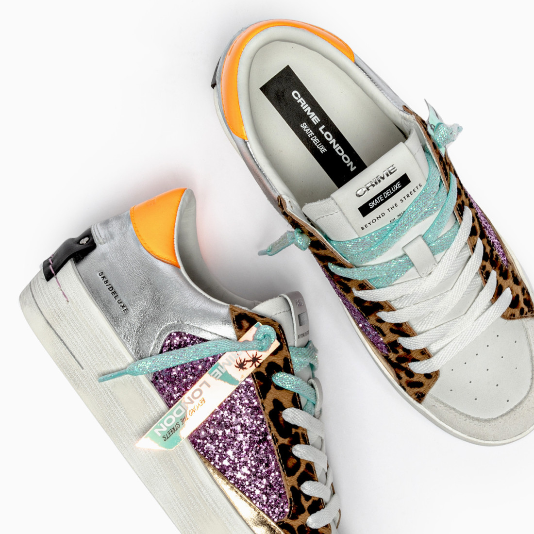 CRIME LONDON: SK8 DELUXE WEDGE EXOTIC PURPLE
