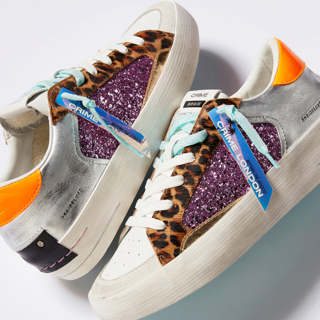 CRIME LONDON: SK8 DELUXE WEDGE EXOTIC PURPLE