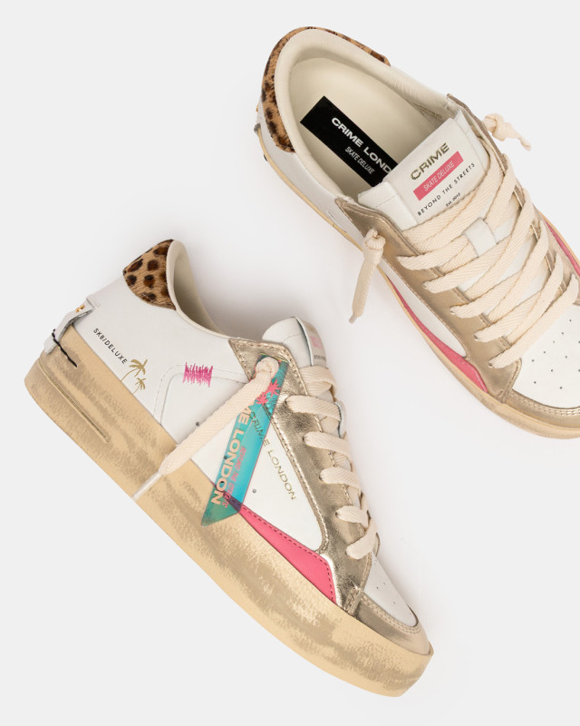 SK8 DELUXE WEDGE GOLD ANIMALIER