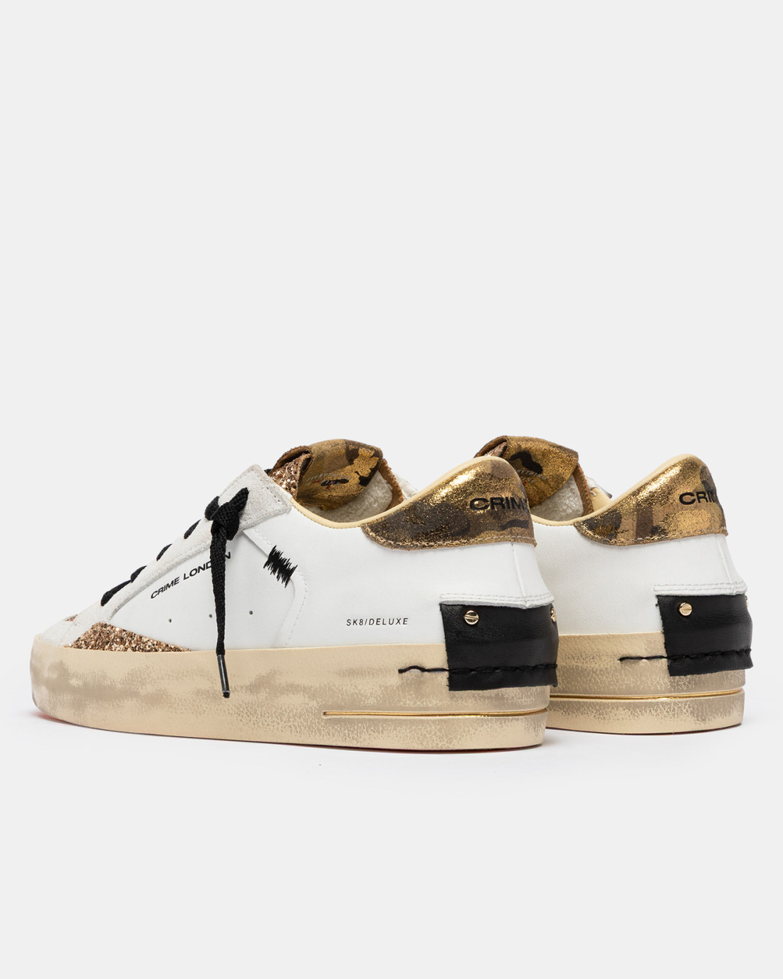 CRIME LONDON: SK8 DELUXE WEDGE GOLDEN ARMY