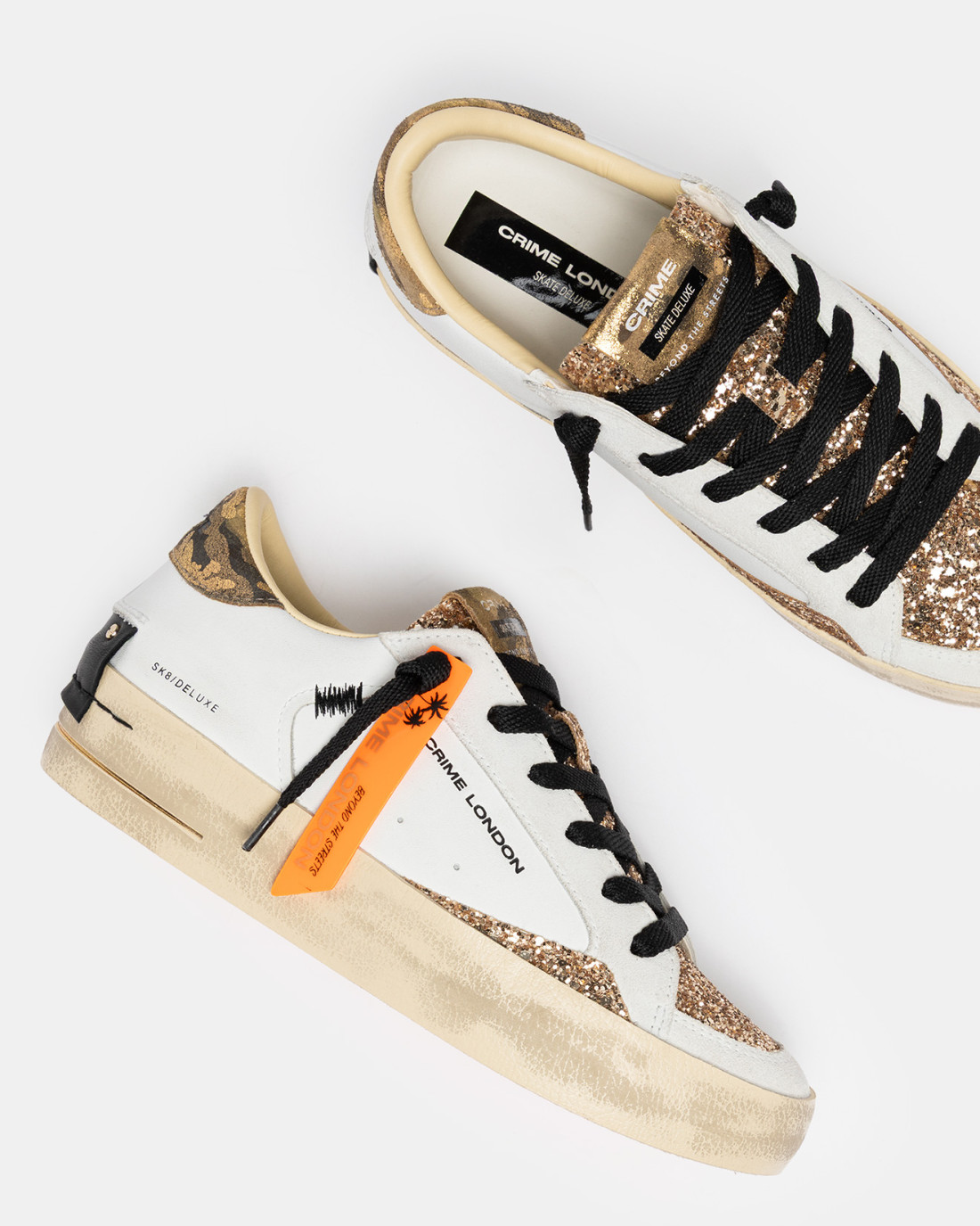 CRIME LONDON: SK8 DELUXE WEDGE GOLDEN ARMY
