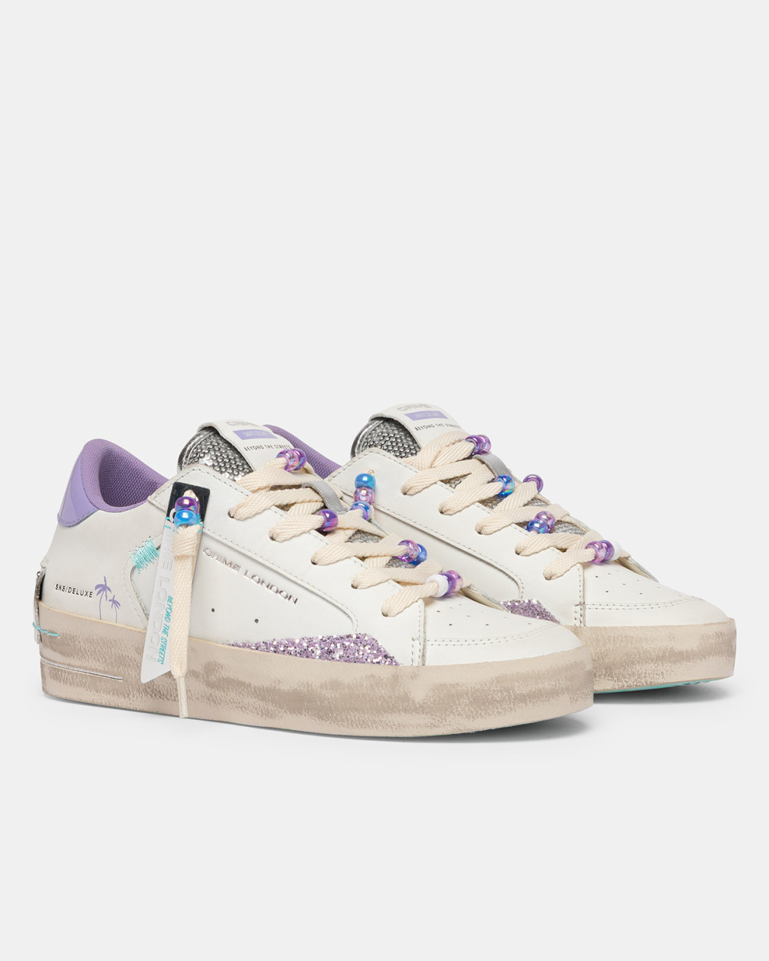 CRIME LONDON: SK8 DELUXE WEDGE LAVENDER GLOW