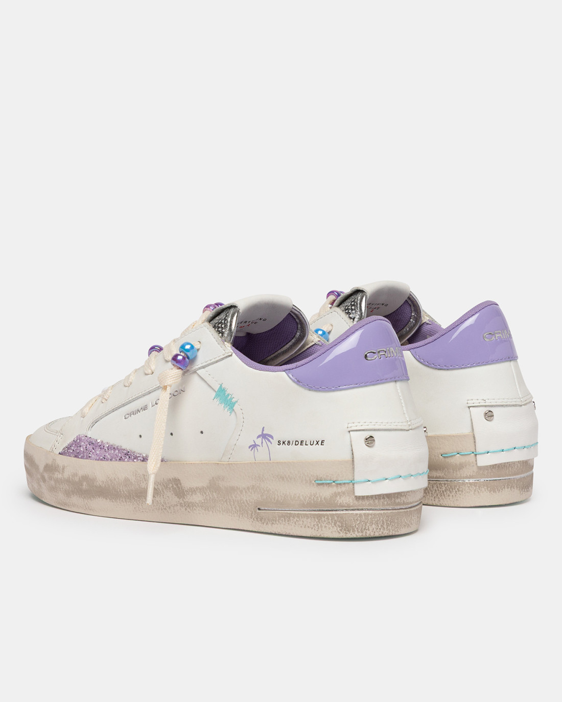 CRIME LONDON: SK8 DELUXE WEDGE LAVENDER GLOW