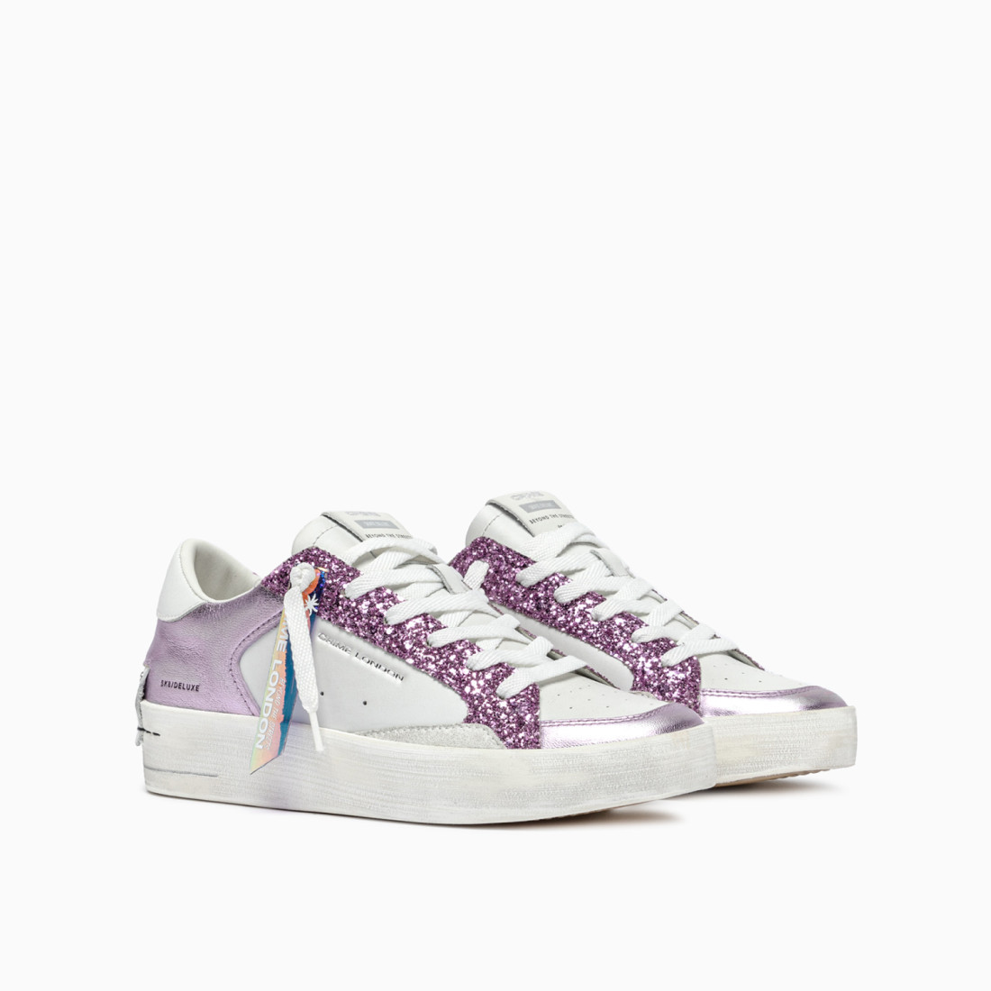 CRIME LONDON: SK8 DELUXE WEDGE LILAC LOVER