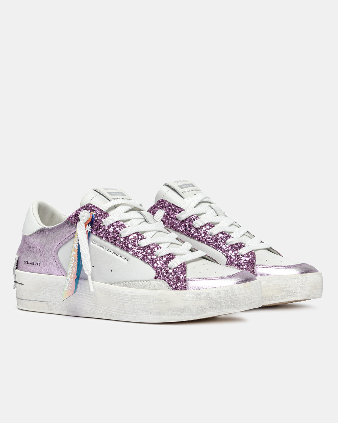 CRIME LONDON: SK8 DELUXE WEDGE LILAC LOVER