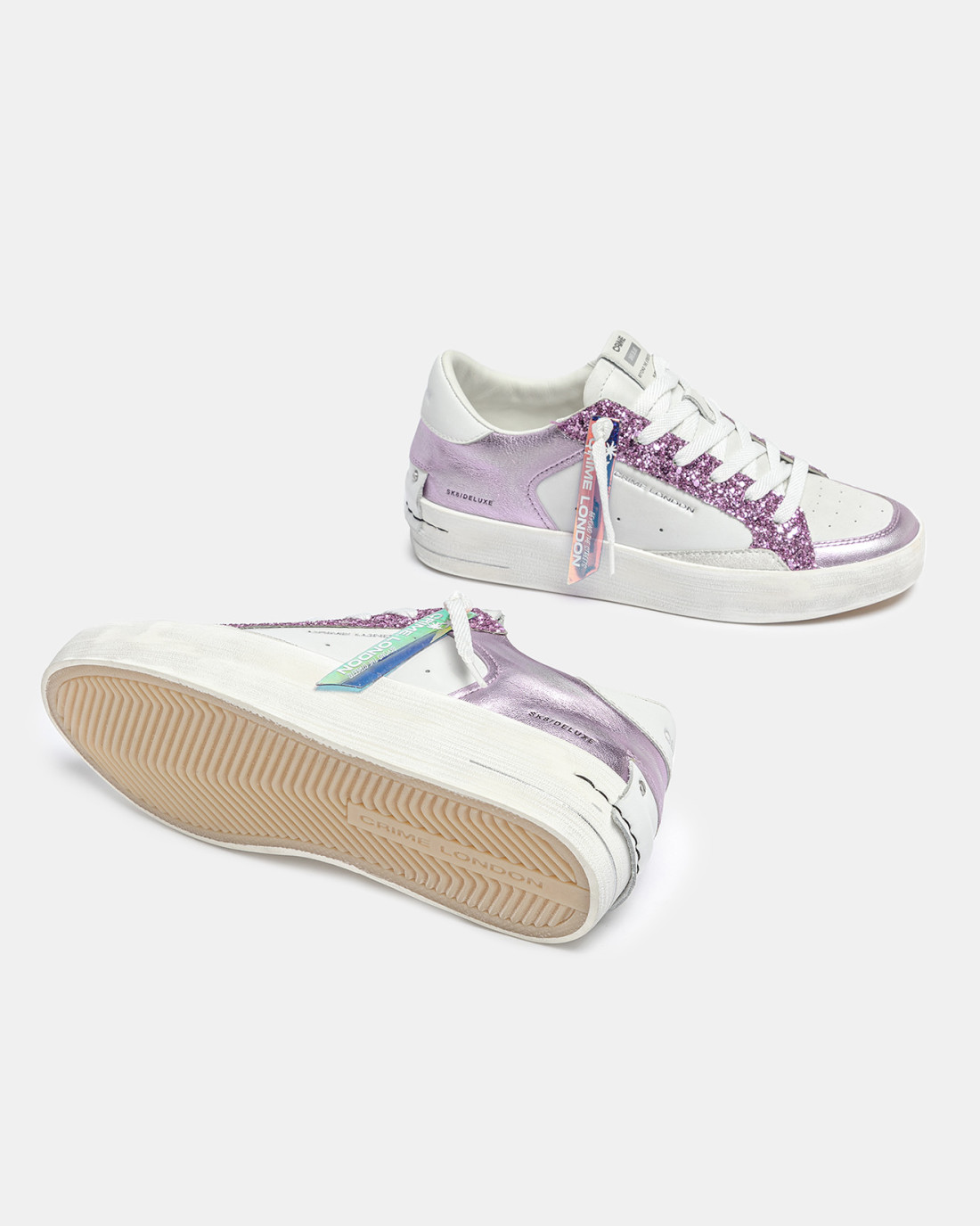 CRIME LONDON: SK8 DELUXE WEDGE LILAC LOVER
