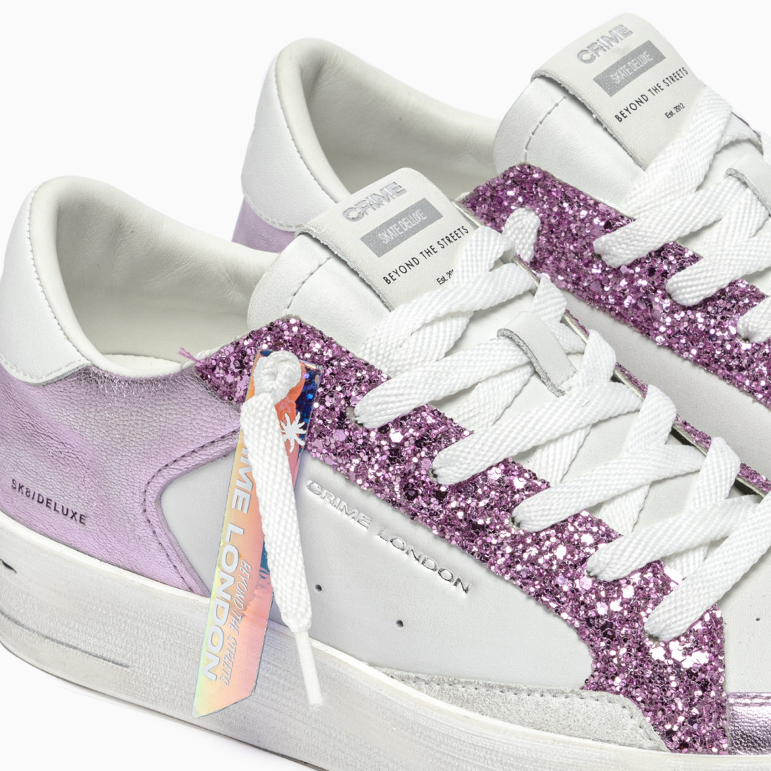 CRIME LONDON: SK8 DELUXE WEDGE LILAC LOVER