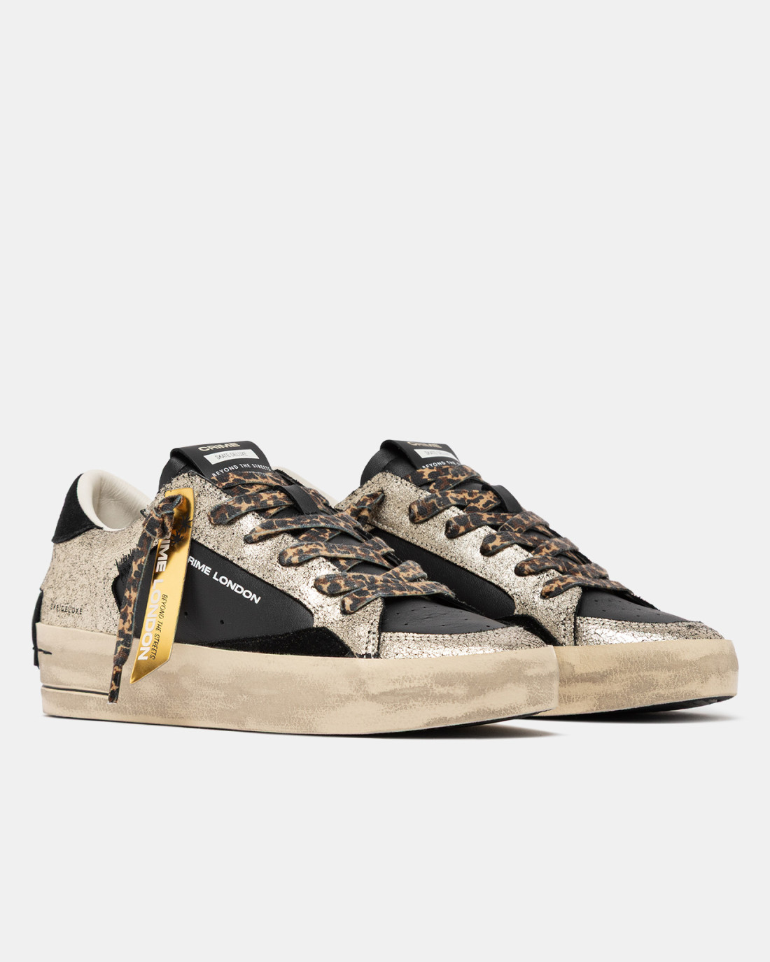 CRIME LONDON: SK8 DELUXE WEDGE ONYX GOLD