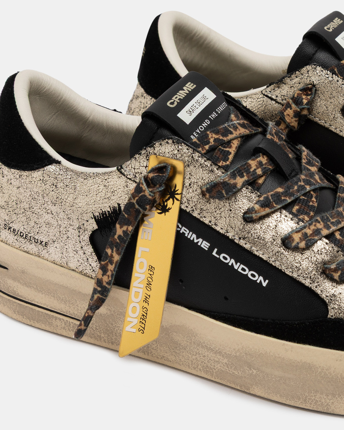 CRIME LONDON: SK8 DELUXE WEDGE ONYX GOLD
