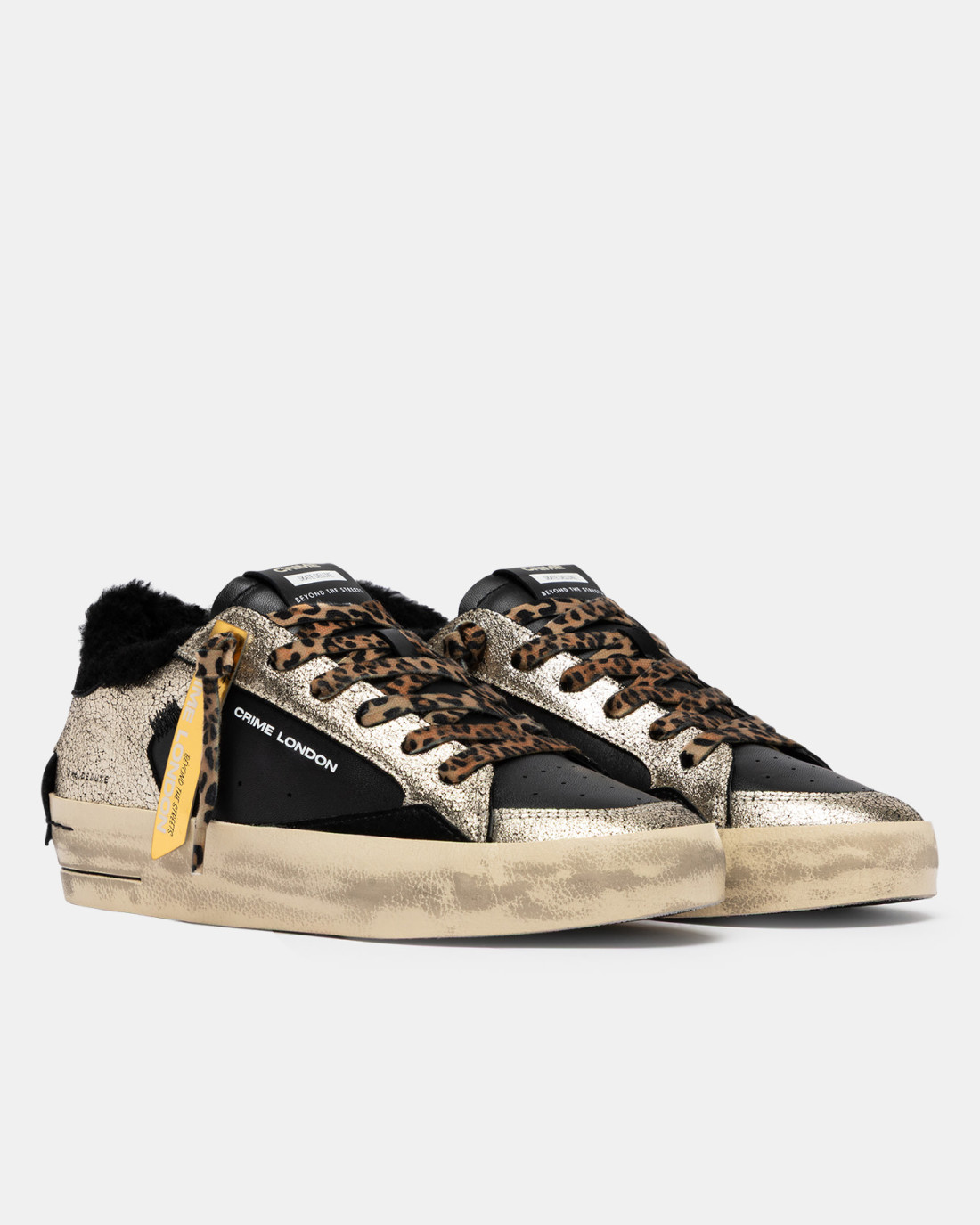 CRIME LONDON: SKATE ONYX GOLD FURRY