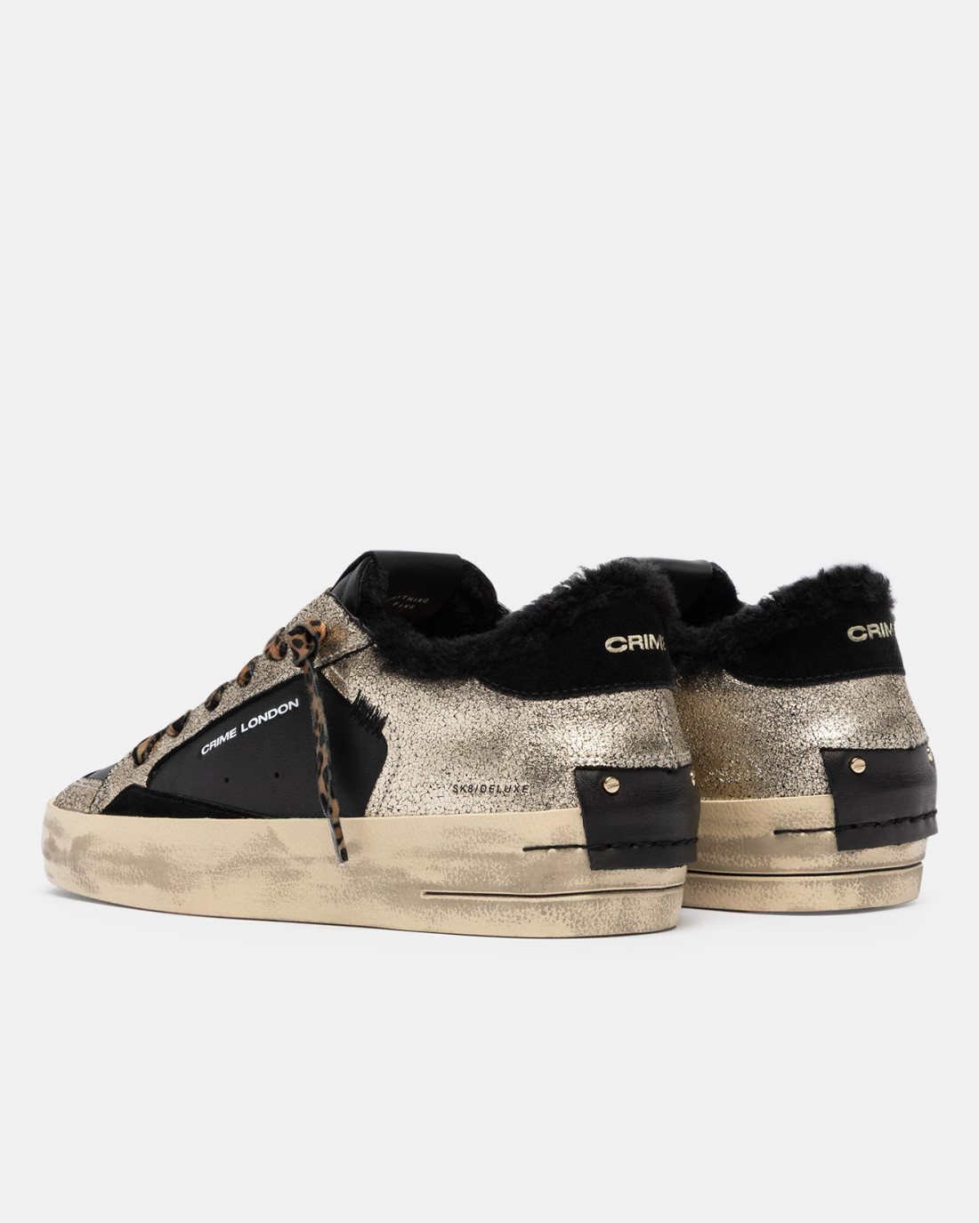 CRIME LONDON: SKATE ONYX GOLD FURRY