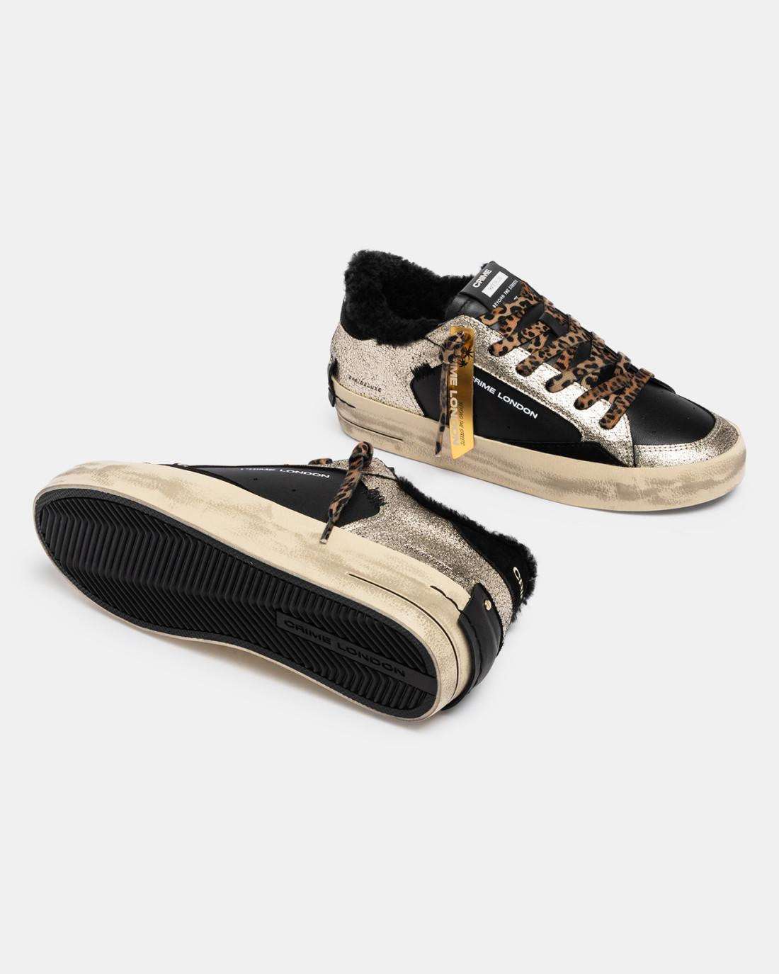 CRIME LONDON: SKATE ONYX GOLD FURRY