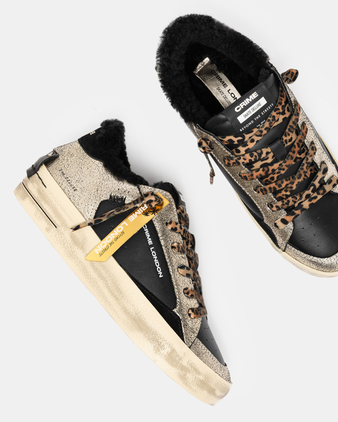 CRIME LONDON: SKATE ONYX GOLD FURRY