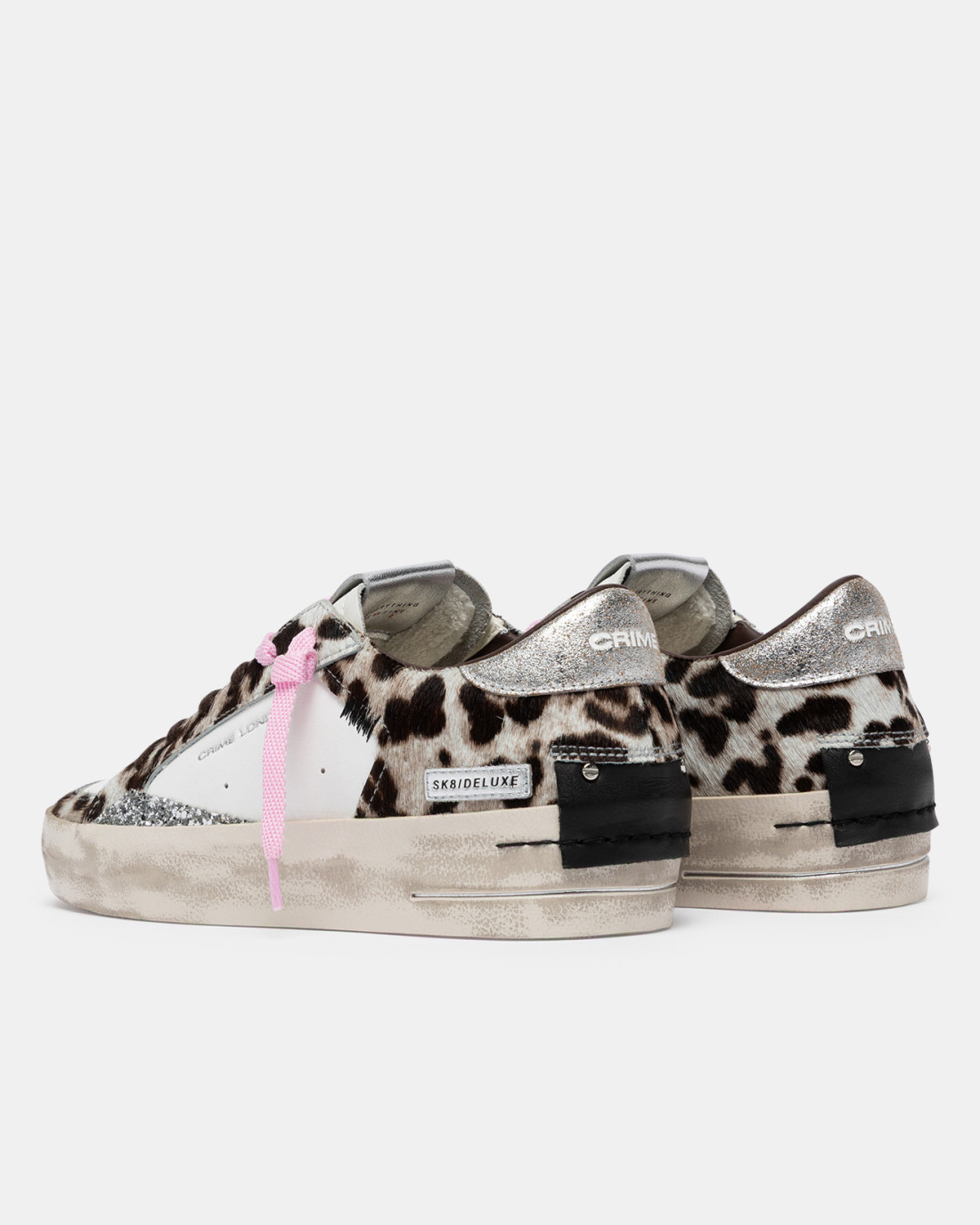 CRIME LONDON: SK8 DELUXE WEDGE PINK HYENA