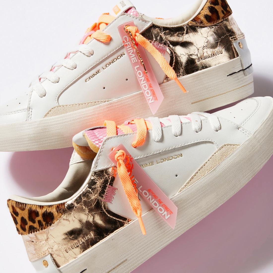 CRIME LONDON: SK8 DELUXE WEDGE TROPICAL GOLD