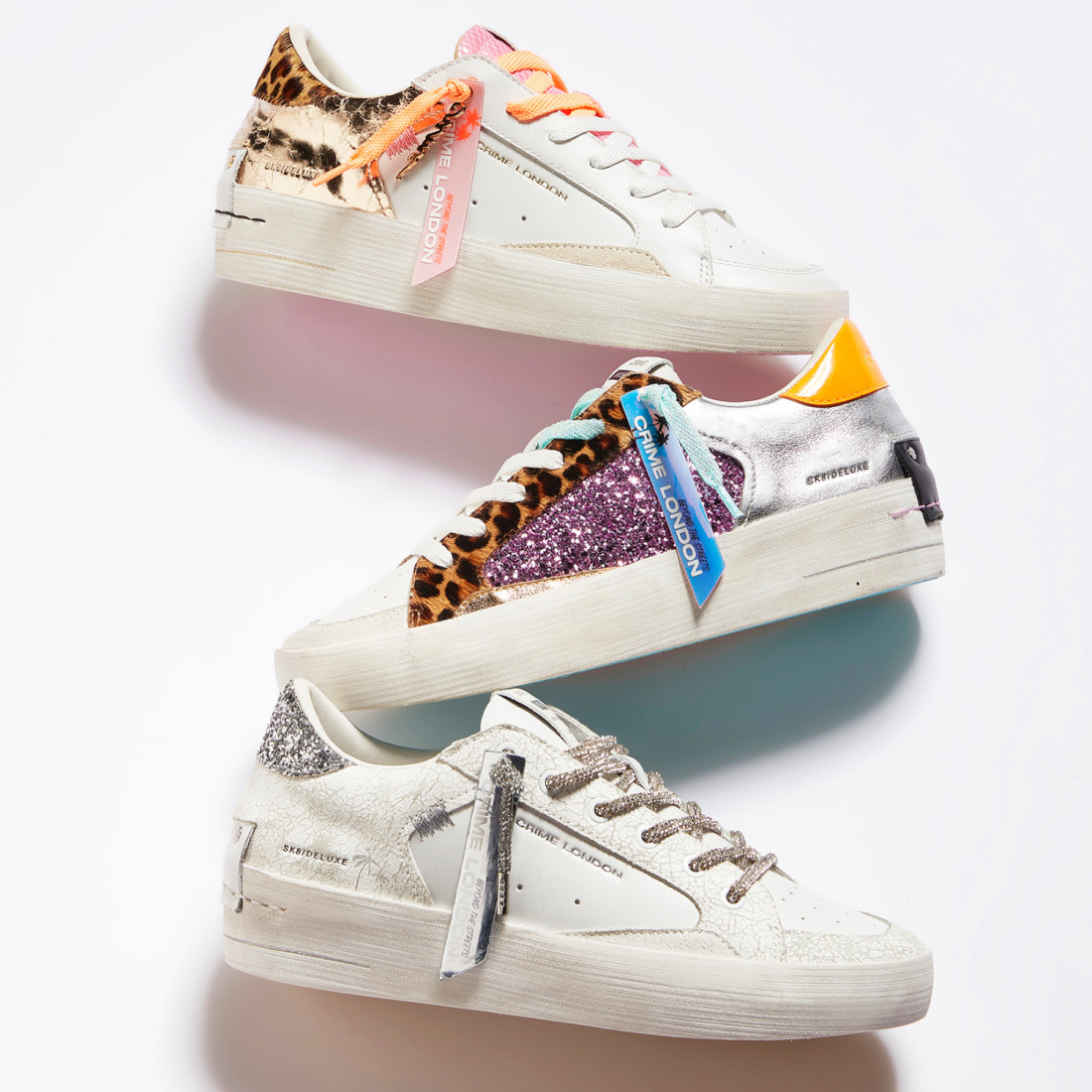 CRIME LONDON: SK8 DELUXE WEDGE TROPICAL GOLD