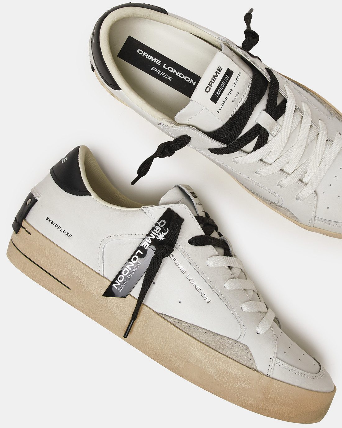CRIME LONDON: SK8 DELUXE WHITE BLACK