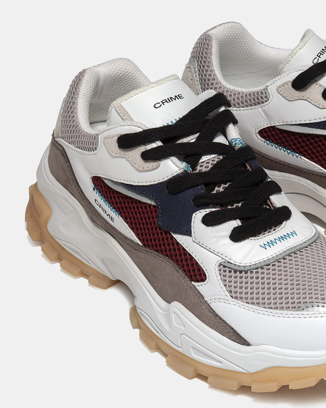 CRIME LONDON: SPRINT RUNNER GREY-BORDEAUX