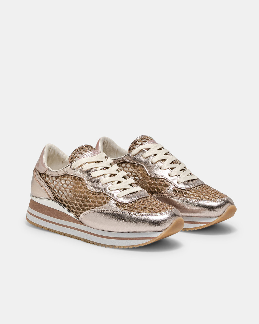 CRIME LONDON: STRIPE RUNNER ROSE GOLD